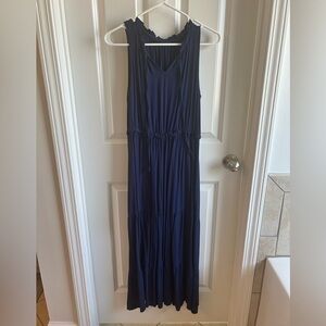 Navy Sleeveless Maxi Dress